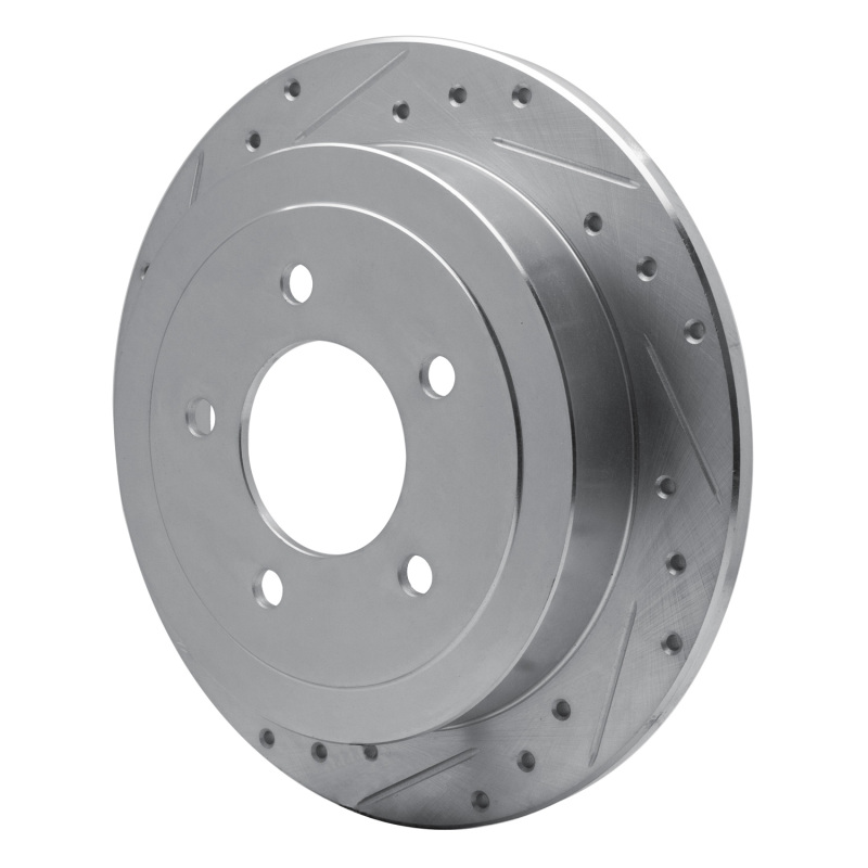 Ford Expedition Brake Rotor (1) - Rear Left - R1 Concepts - Drilled & Slotted - Silver - `97-`04